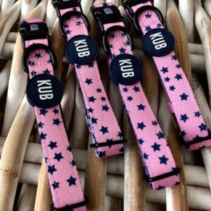 KUB Stars Collar – Pink Stars 1